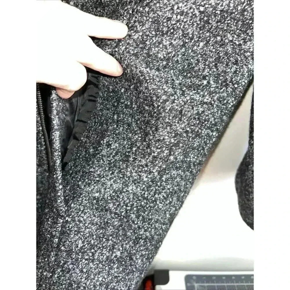 Lands' End Womens Jacket Size 16W Coat Full Zip Collared Pockets Gray Wool Blend - Picture 6 of 7